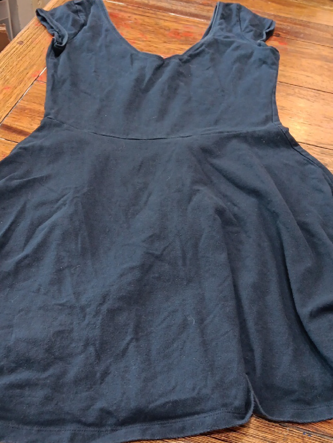 Hollister Navy Short Sleeve Scoop Neck Dress
